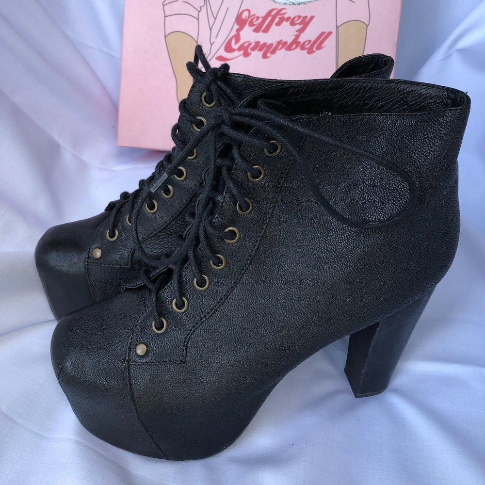 Jeffrey Campbell All Black Leather LITAs
